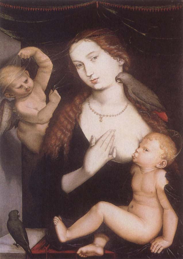 Virgin and Child with Parrots